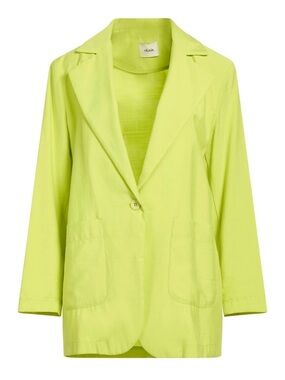Neiman Marcus Lime Green Single-Button linen Blazer size 8 EXCELLENT CONDITION